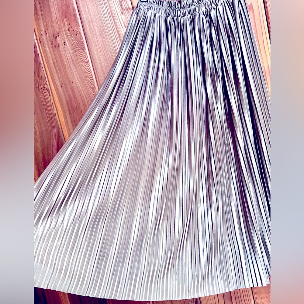 Silver skirt, winter holiday metallic style one size fits all